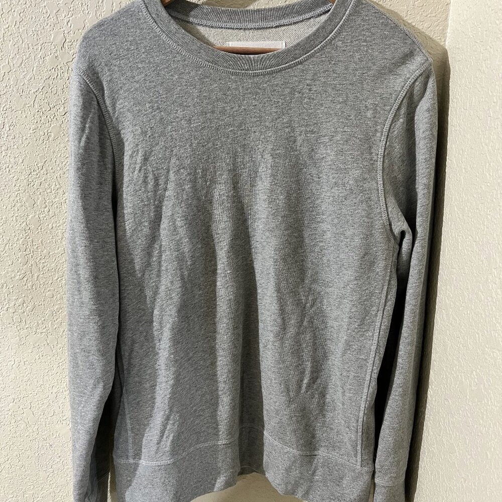 Mott and Bow French Terry Crewneck Sweatshirt Small Light Gray Grey EUC Jeans